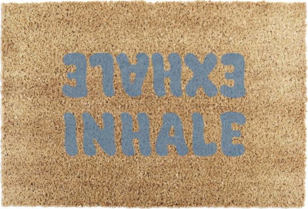 Rohožka z kokosového vlákna 60x90 cm Inhale Exhale – Artsy Doormats