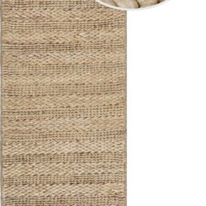 Ručně tkaný kenafový běhoun v přírodní barvě 60x230 cm Drew Stripe – Flair Rugs