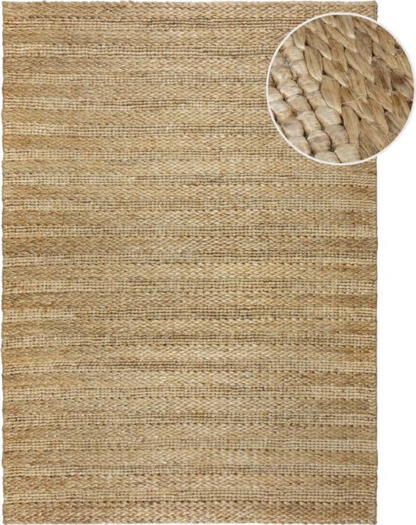 Ručně tkaný kenafový koberec v přírodní barvě 160x230 cm Drew Stripe – Flair Rugs