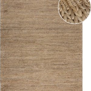 Ručně tkaný kenafový koberec v přírodní barvě 160x230 cm Drew Border – Flair Rugs