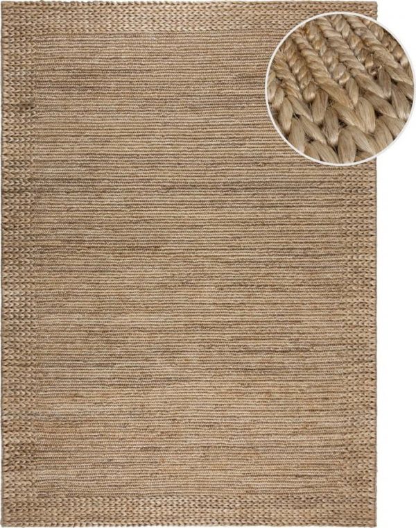 Ručně tkaný kenafový koberec v přírodní barvě 160x230 cm Drew Border – Flair Rugs