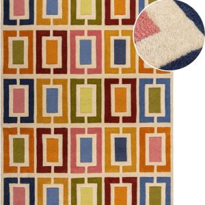 Ručně tkaný vlněný koberec 200x290 cm Retro Blocks – Flair Rugs