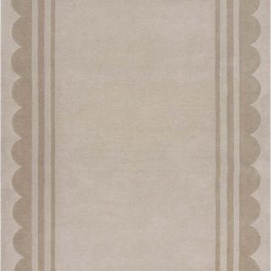 Ručně tkaný vlněný koberec v přírodní barvě 120x170 cm Lois Scallop – Flair Rugs