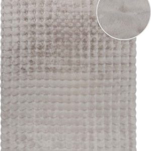 Světle šedá syntetická kožešina 160x230 cm Waffle Faux Fur – Flair Rugs