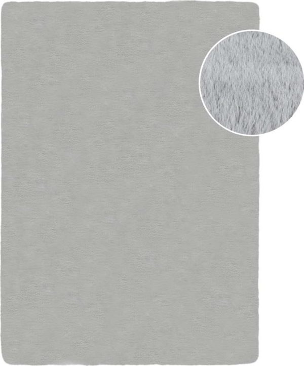 Světle šedá syntetická kožešina 200x290 cm Ivy Luxury Fur – Flair Rugs