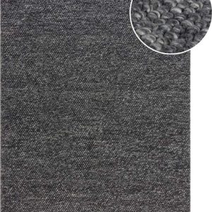 Tmavě šedý ručně tkaný koberec s příměsí vlny 80x150 cm Minerals – Flair Rugs