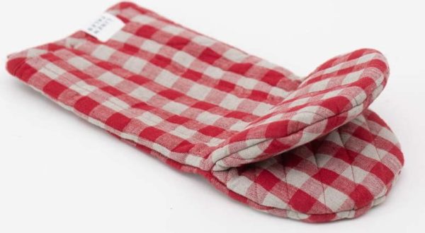 Lněná chňapka Red Gingham – Linen Tales