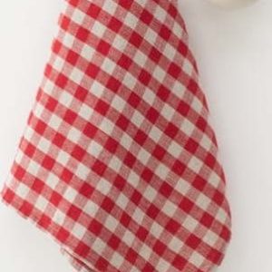 Lněná utěrka 45x65 cm Red Gingham – Linen Tales