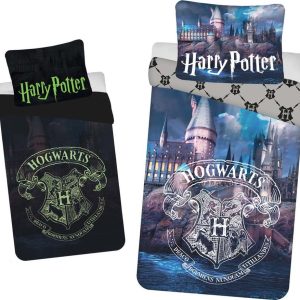 Modré dětské bavlněné povlečení se svítícím efektem Jerry Fabrics Harry Potter