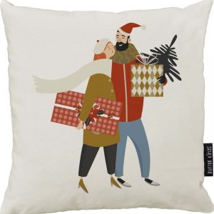 Povlak na polštář s vánočním motivem 45x45 cm Christmas Couple – Butter Kings