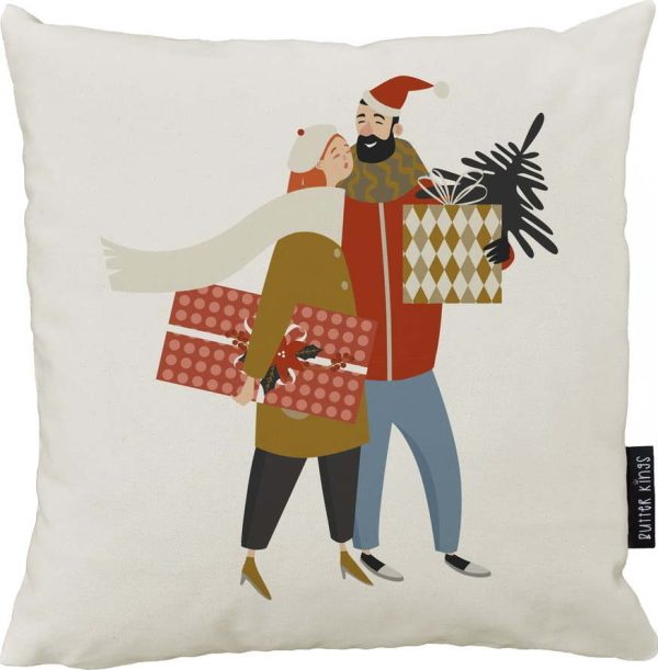 Povlak na polštář s vánočním motivem 45x45 cm Christmas Couple – Butter Kings