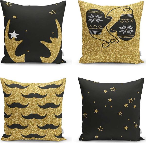 Sada 4 žinylkových povlaků na polštář Minimalist Cushion Covers Winter