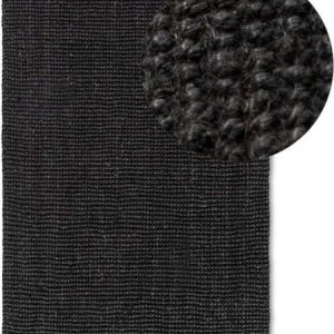 Černý jutový běhoun 80x200 cm Bouclé – Hanse Home