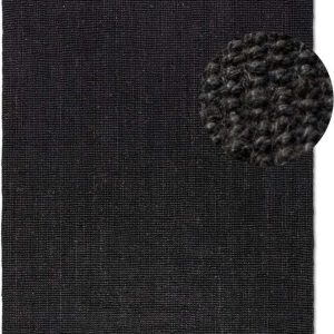 Černý jutový koberec 190x280 cm Bouclé – Hanse Home