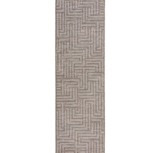 Šedo-béžový venkovní koberec běhoun 230x60 cm Salerno - Flair Rugs