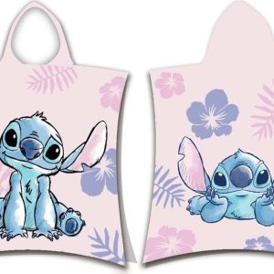 Světle růžové bavlněné dětské pončo Lilo and Stitch – Jerry Fabrics