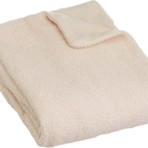 Béžová deka z materiálu bouclé 160x130 cm Sherpa – Casa Selección