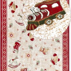 Červený běhoun s vánočním motivem s příměsí bavlny 80x200 cm Toy's Delight Red Christmas – Villeroy&Boch