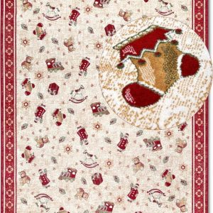 Červený koberec s vánočním motivem s příměsí bavlny 160x230 cm Toy's Delight Red Christmas – Villeroy&Boch