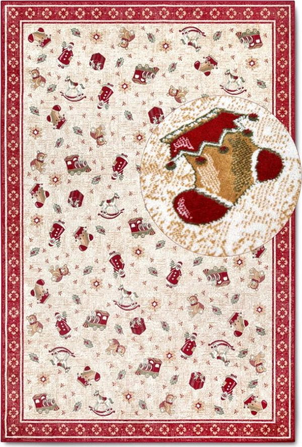 Červený koberec s vánočním motivem s příměsí bavlny 160x230 cm Toy's Delight Red Christmas – Villeroy&Boch