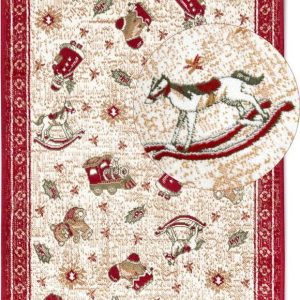 Červený koberec s vánočním motivem s příměsí bavlny 50x80 cm Toy's Delight Red Christmas – Villeroy&Boch