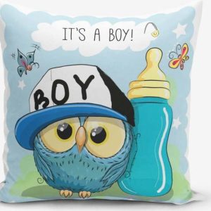 Dětský povlak na polštář 43x43 cm Boy Owl – Mila Home