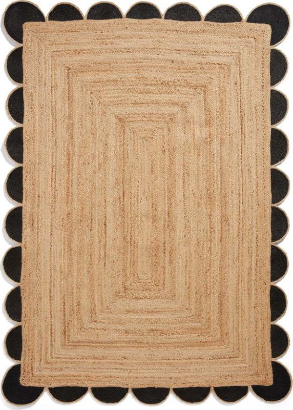 Jutový koberec v černé a přírodní barvě 160x230 cm Savannah Jute – Think Rugs