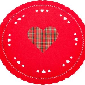 Látkové prostírání ø 30 cm Christmas Heart – Casa Selección