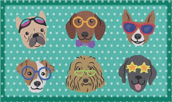 Rohožka 40x70 cm Dogs on Polka Dots – Artsy Doormats