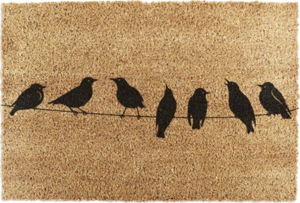 Rohožka z kokosového vlákna 60x90 cm Birds On a Wire – Artsy Doormats