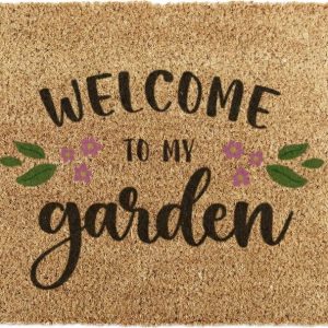 Rohožka z kokosového vlákna 60x90 cm Welcome to My Garden – Artsy Doormats