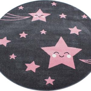 Růžovo-šedý dětský koberec ø 120 cm Kids – Ayyildiz Carpets