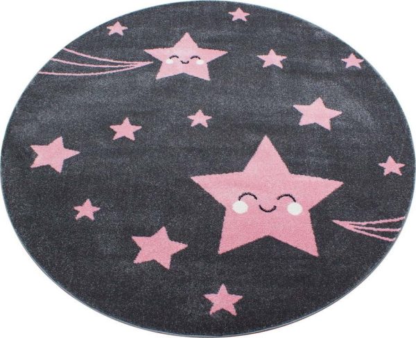 Růžovo-šedý dětský koberec ø 120 cm Kids – Ayyildiz Carpets