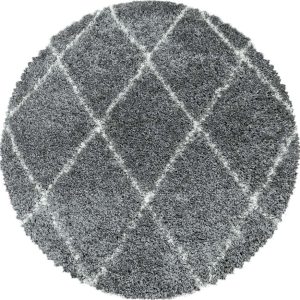 Šedý kulatý koberec ø 120 cm Alvor – Ayyildiz Carpets