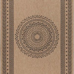 Venkovní koberec v černo-přírodní barvě 80x150 cm Dhaka – Ayyildiz Carpets