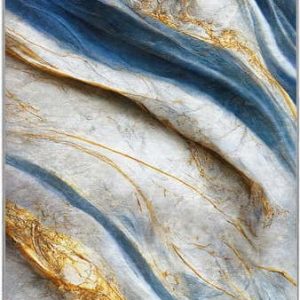 Modrý pratelný běhoun 80x200 cm Golden Spill – Mila Home