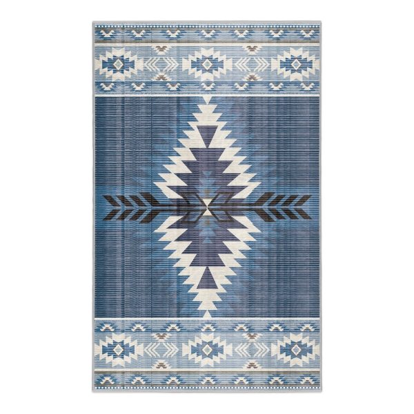 Modrý pratelný koberec 160x230 cm Ethnic Geo – Mila Home