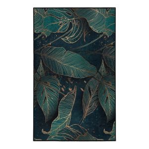 Pratelný koberec v petrolejové barvě 80x150 cm Midnight Jungle – Mila Home