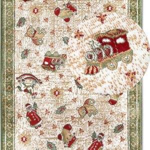 Zelený koberec s vánočním motivem s příměsí bavlny 50x80 cm Toy's Delight Green Christmas – Villeroy&Boch